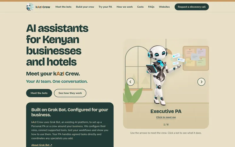 Screenshot of the kAzI Crew website homepage